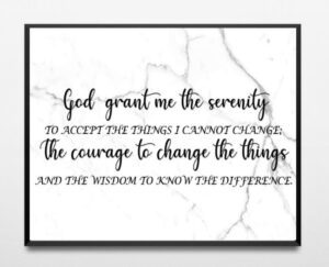 God grant me the serenity
