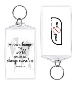 We cant change the world unless we change ourselves