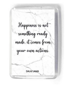 Happiness is not something ready made