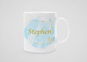 Blue design personalised name