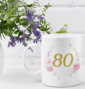 80th Birthday - Floral