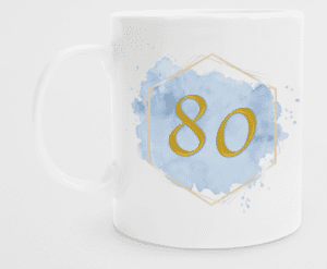 80th Birthday - Blue