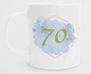 70th Birthday - Blue
